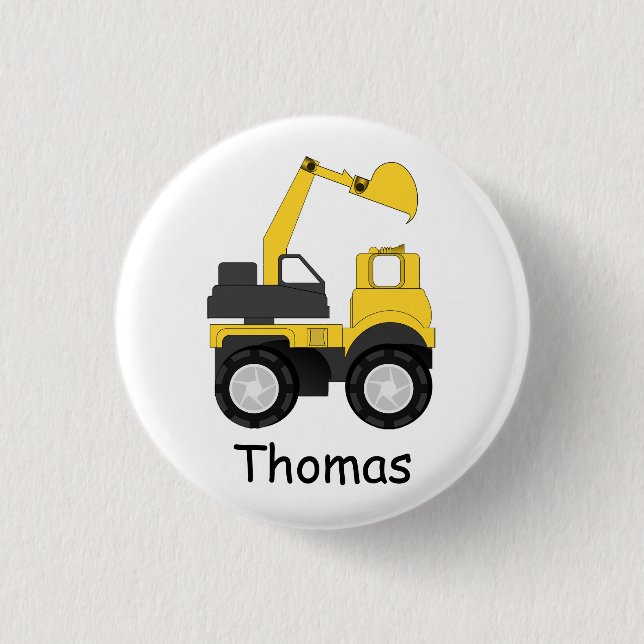 Chapa Redonda De 2,5 Cm Little Digger Personalised Kid's (Anverso)