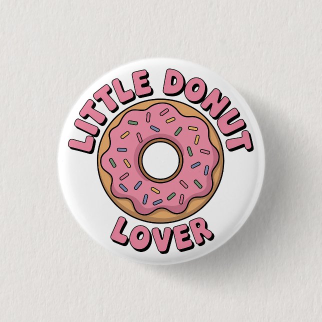Chapa Redonda De 2,5 Cm Little Donut Lover | Niño (Anverso)