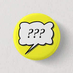 Chapa Redonda De 2,5 Cm Llamada de cómic "???"