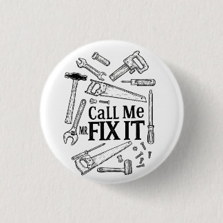 Chapa Redonda De 2,5 Cm Llámame Mr. Fixit Button