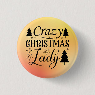Chapa Redonda De 2,5 Cm Locos Navidades Lady-45322