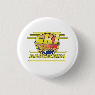 Chapa Redonda De 2,5 Cm Logo de Barcelona España para esquiar