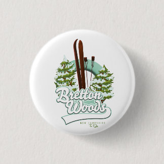 Chapa Redonda De 2,5 Cm Logo de Bretton Woods New Hampshire