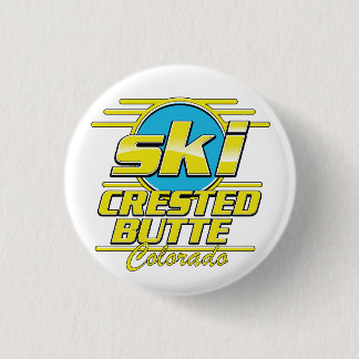 Chapa Redonda De 2,5 Cm Logo de Crested Butte Colorado 80