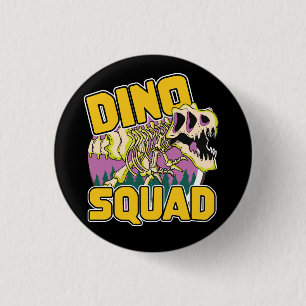 Chapa Redonda De 2,5 Cm Logo de Dino Squad