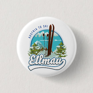 Chapa Redonda De 2,5 Cm Logo de Ellmau Austria para esquí