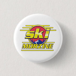 Chapa Redonda De 2,5 Cm Logo de Morzine France Ski 80