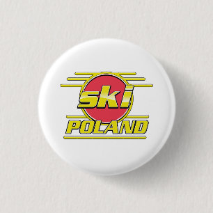 Chapa Redonda De 2,5 Cm Logo de Ski Poland 80