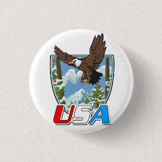 Chapa Redonda De 2,5 Cm Logo de USA Patriot