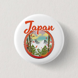 Chapa Redonda De 2,5 Cm Logo de viaje de Japón