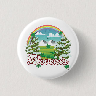 Chapa Redonda De 2,5 Cm Logo de viajes de Eslovenia