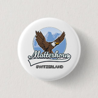 Chapa Redonda De 2,5 Cm Logo de viajes Matterhorn Suiza