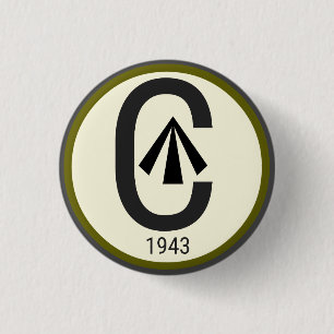Chapa Redonda De 2,5 Cm logo de WwII Spearhead Canadá