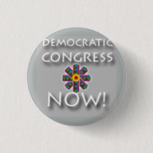 Chapa Redonda De 2,5 Cm Logo del Congreso Democrático Ahora Fiesta