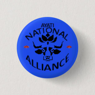 Chapa Redonda De 2,5 Cm Logo del Fiesta Ayati National Alliance