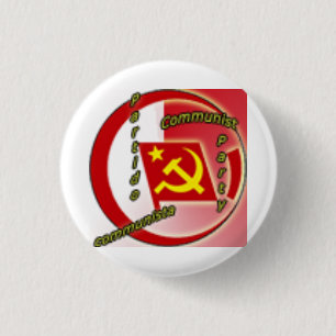 Chapa Redonda De 2,5 Cm Logo del Fiesta Comunista