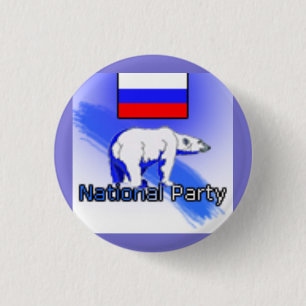 Chapa Redonda De 2,5 Cm Logo del Fiesta nacional ruso