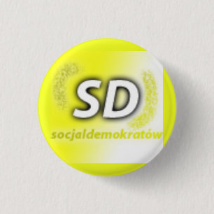 Chapa Redonda De 2,5 Cm Logo del Fiesta Socjaldemokratow