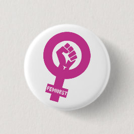 Chapa Redonda De 2,5 Cm Logo feminista
