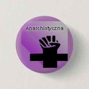 Chapa Redonda De 2,5 Cm Logo político de Anarchistyczna