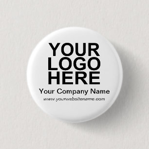 Chapa Redonda De 2,5 Cm Logotipo de empresa comercial personalizado
