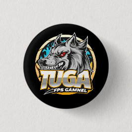 Chapa Redonda De 2,5 Cm Logotipo de Esports de TUGA Wolf Gaming