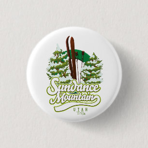 Chapa Redonda De 2,5 Cm logotipo de esquí de Sundance Mountain Utah
