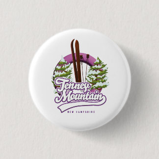 Chapa Redonda De 2,5 Cm Logotipo de esquí de Tenney mountain new hampshire
