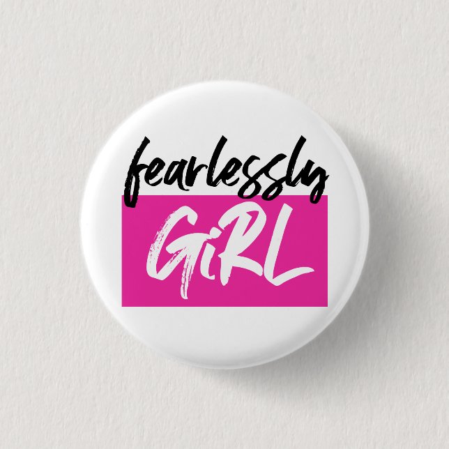 Chapa Redonda De 2,5 Cm Logotipo de FearlesslyGiRL (Anverso)