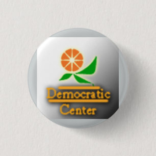 Chapa Redonda De 2,5 Cm Logotipo de Fiesta del Centro Democrático