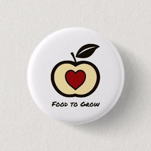 Chapa Redonda De 2,5 Cm Logotipo de Food to Grow redondo