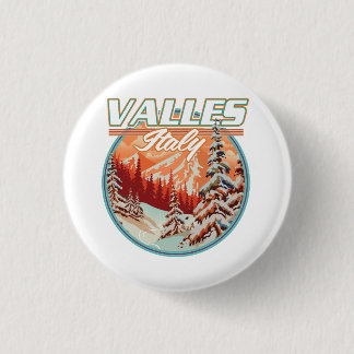 Chapa Redonda De 2,5 Cm Logotipo de Valles Italy Travel