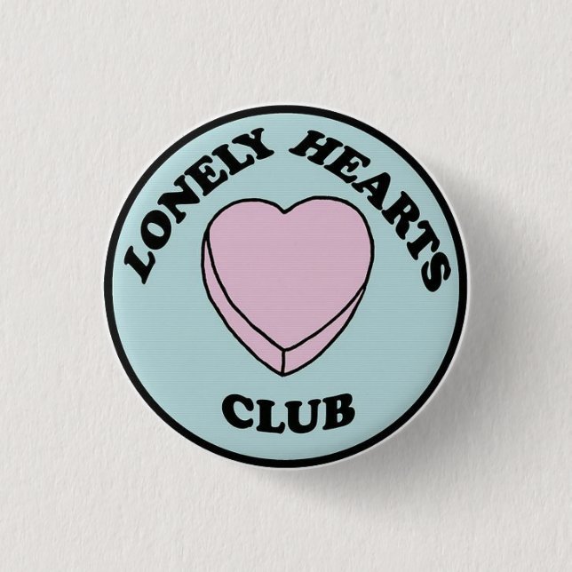 Chapa Redonda De 2,5 Cm Lonely hearts club pin (Anverso)