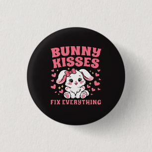 Chapa Redonda De 2,5 Cm Los besos de conejito arreglan todo - Diseño de co