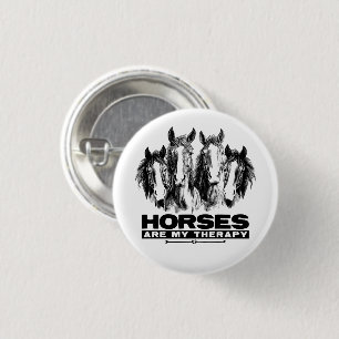 Chapa Redonda De 2,5 Cm Los Caballos Son Mis Entusiastas De Los Caballos D