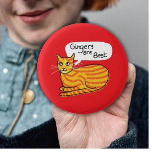 Chapa Redonda De 2,5 Cm Los cantantes son los mejores adoradores de ginger