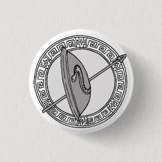 Chapa Redonda De 2,5 Cm ¡Los olímpicos! Símbolo Ares / Mars
