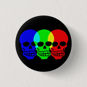 Chapa Redonda De 2,5 Cm Los Skulls