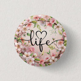 Chapa Redonda De 2,5 Cm Love of life quote