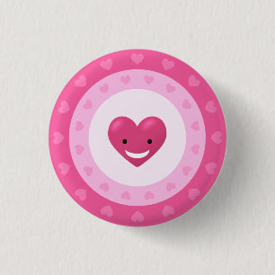 Chapa Redonda De 2,5 Cm Love Pink