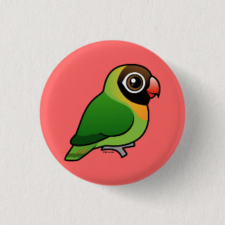 Chapa Redonda De 2,5 Cm Lovebird Negro-cheeked