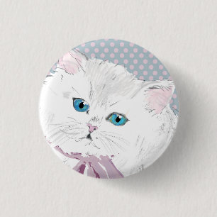 Chapa Redonda De 2,5 Cm lovely kitty