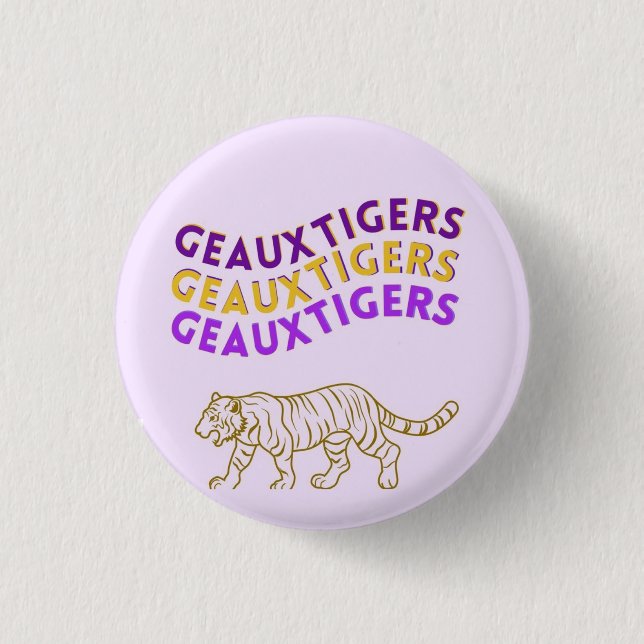 Chapa Redonda De 2,5 Cm LSU Gameday Button (Anverso)
