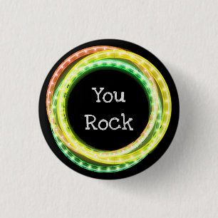 Chapa Redonda De 2,5 Cm Luces de The Rock Hula Hoop