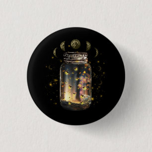 Chapa Redonda De 2,5 Cm Luciérnagas En Jar Ludopatía Infantil Gl