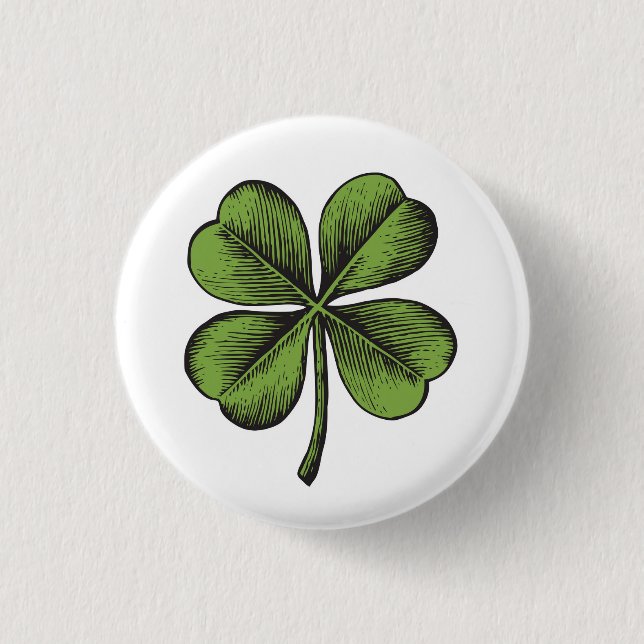 Chapa Redonda De 2,5 Cm Luck Shamrock (Anverso)