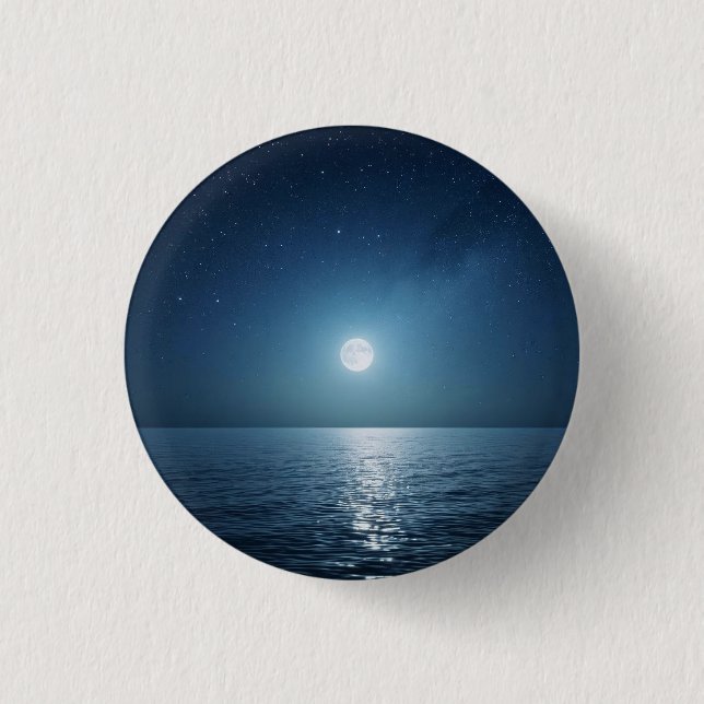 Chapa Redonda De 2,5 Cm Luna (Anverso)