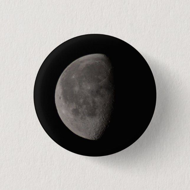 Chapa Redonda De 2,5 Cm Luna (Anverso)