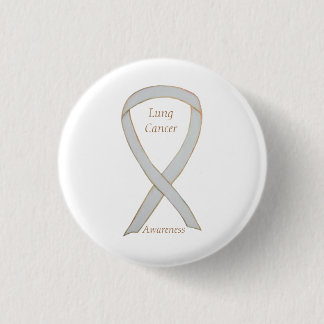 Chapa Redonda De 2,5 Cm Lung Cancer Awareness Ribbon Personalizado Art Pin