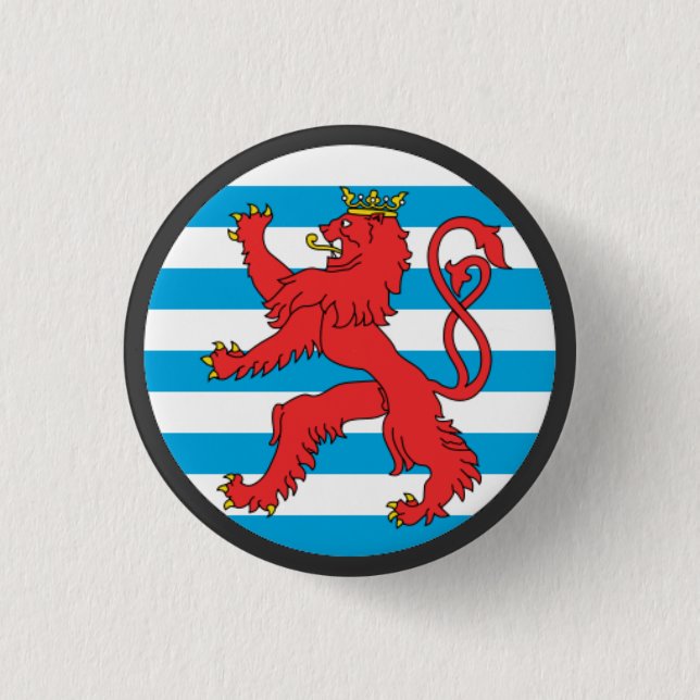 Chapa Redonda De 2,5 Cm Luxemburgo Badge - la bandera civil (Anverso)